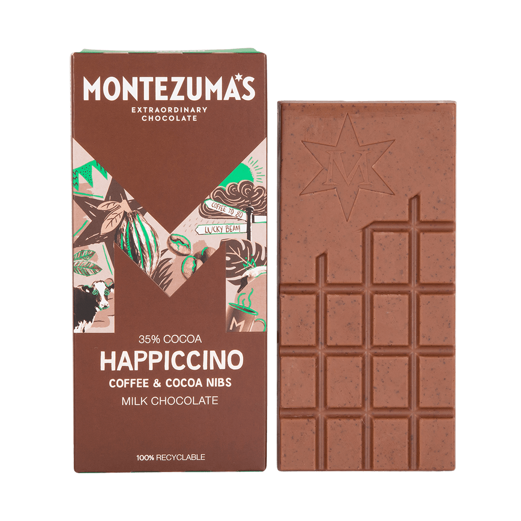 Happiccino Coffee and Cocoa Nibs Milk Chocolate Bar - MZ1547 - Uneeka