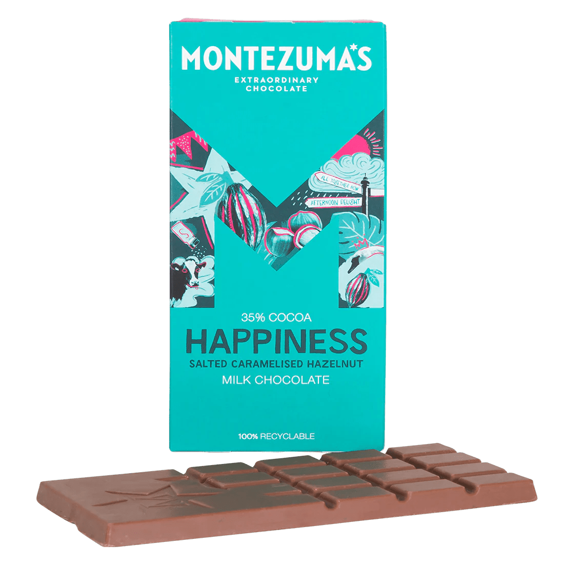Happiness Salted Caramelised Hazelnut Milk Chocolate Bar - MZ1546 - Uneeka