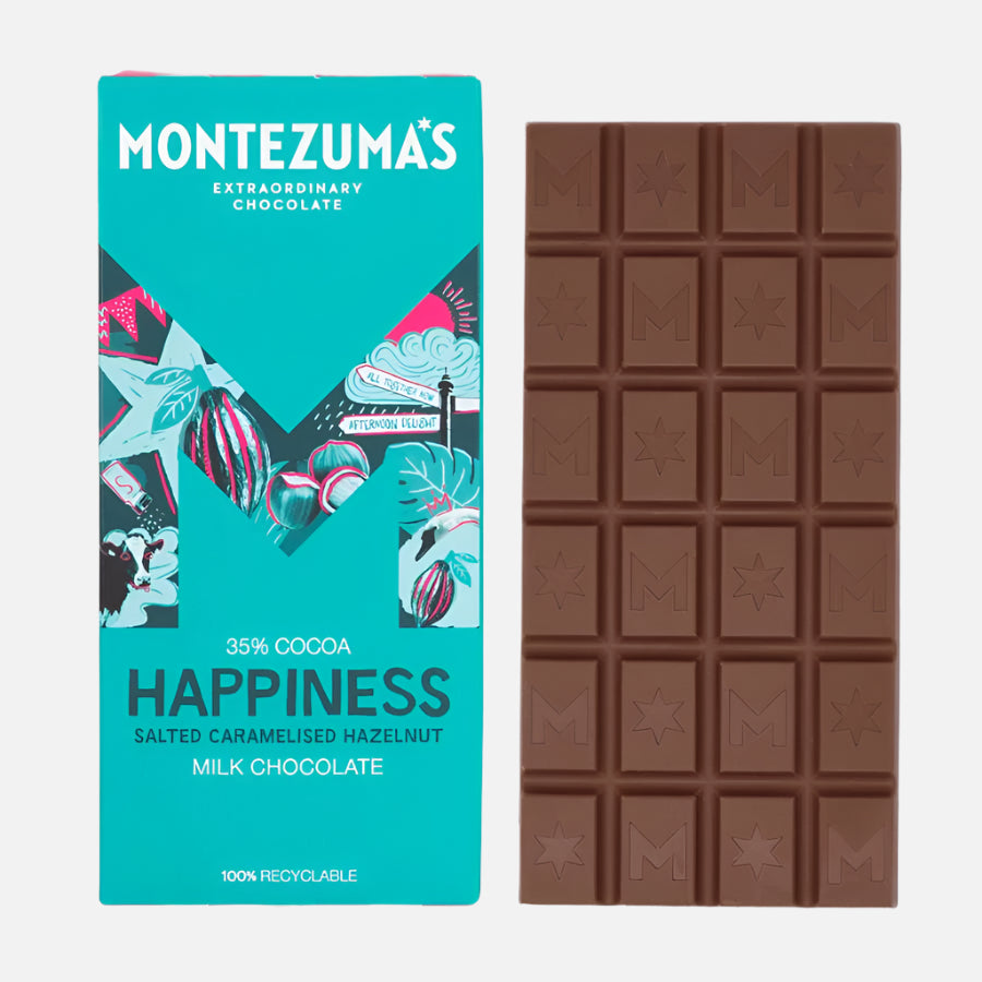 Happiness Salted Caramelised Hazelnut Milk Chocolate Bar - MZ1546 - Uneeka