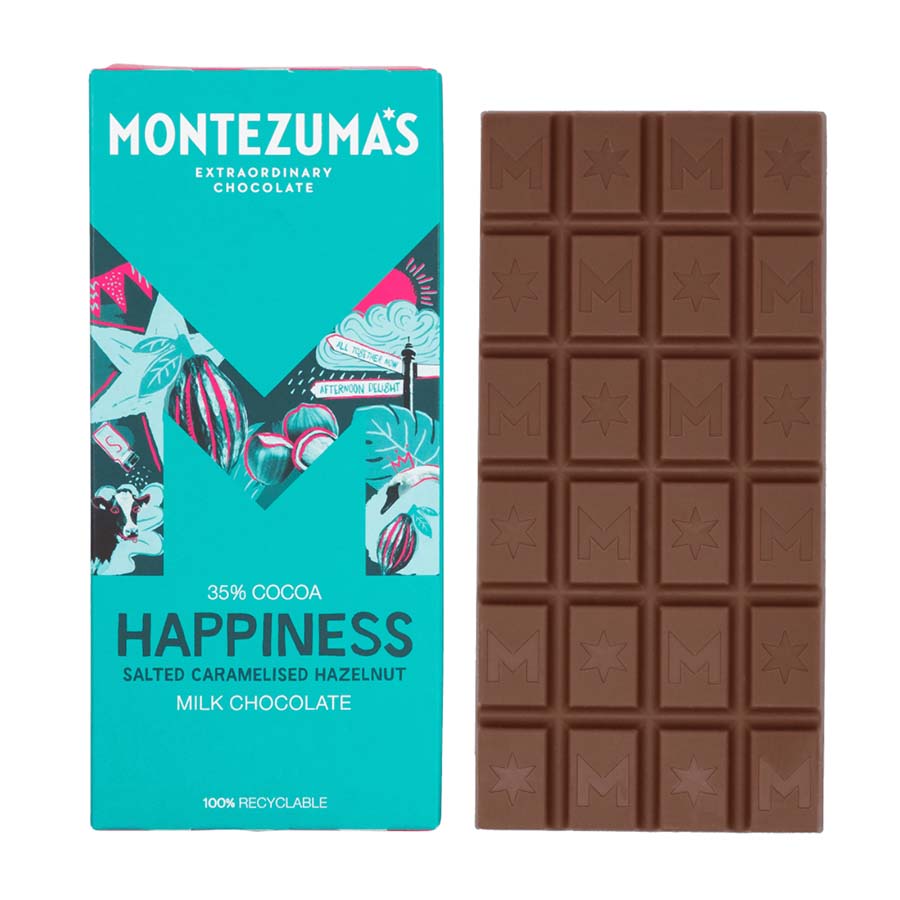 Happiness Salted Caramelised Hazelnut Milk Chocolate Bar - MZ1546 - Uneeka