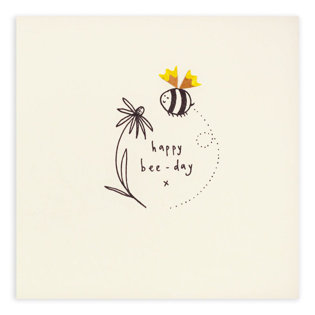 Happy Bee - day Pencil Shaving Card - PSC - BBE - Uneeka