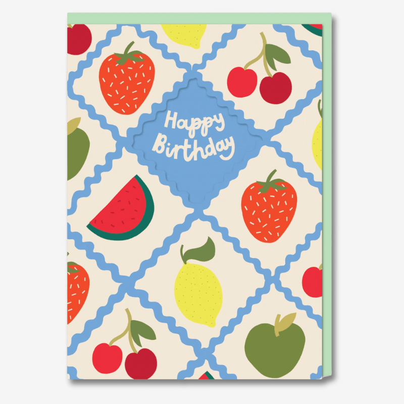 Happy Birthday Fruit Greetings Card - SWL03 - Uneeka
