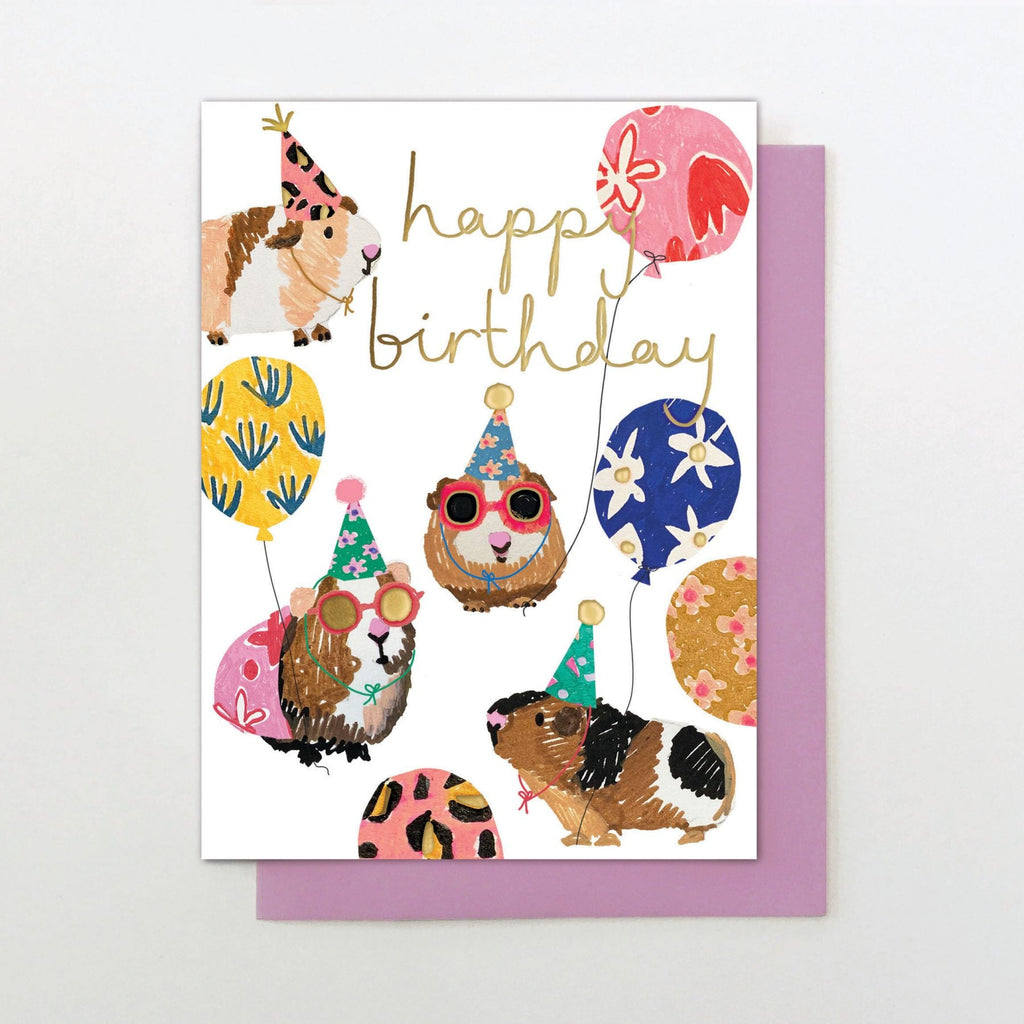 Happy Birthday Guinea Pig Greetings Card - OLL12 - Uneeka