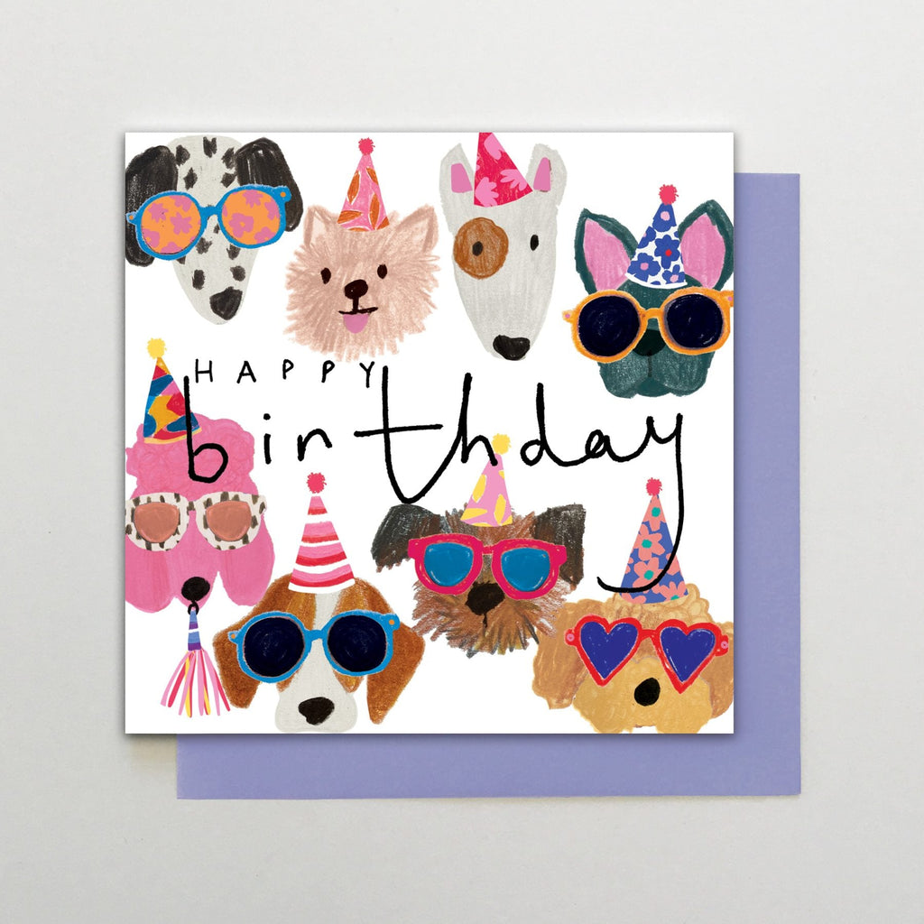 Happy Birthday Party Dog Card - HA08 - Uneeka