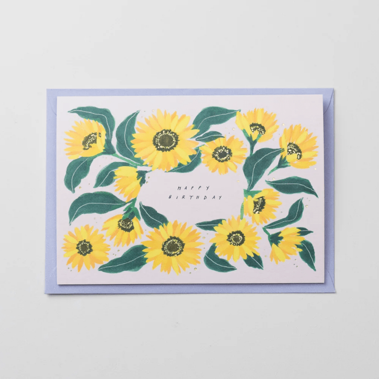 Happy Birthday Sunflower Greetings Card - GL23 - Uneeka