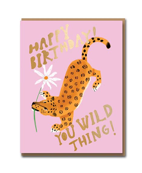 Happy Birthday Wild Thing Leopard Card* - 1082 - Uneeka