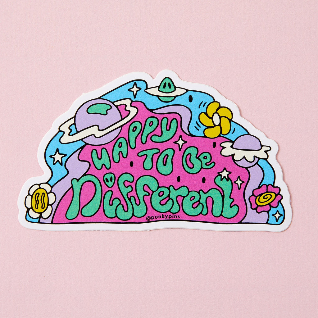 Happy to be Different Vinyl Sticker - ST - LAP - 155 - Uneeka