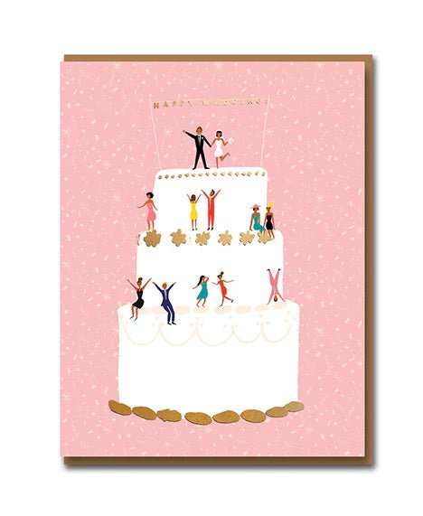 Happy Wedding Day Cake Greetings Card - 1024 - Uneeka