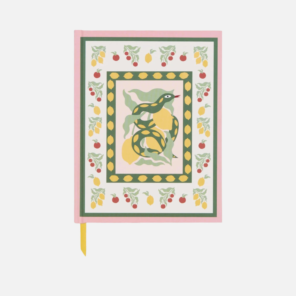 Hardback Green Snakes & Lemons Journal - JB68 - 1001EU - Uneeka