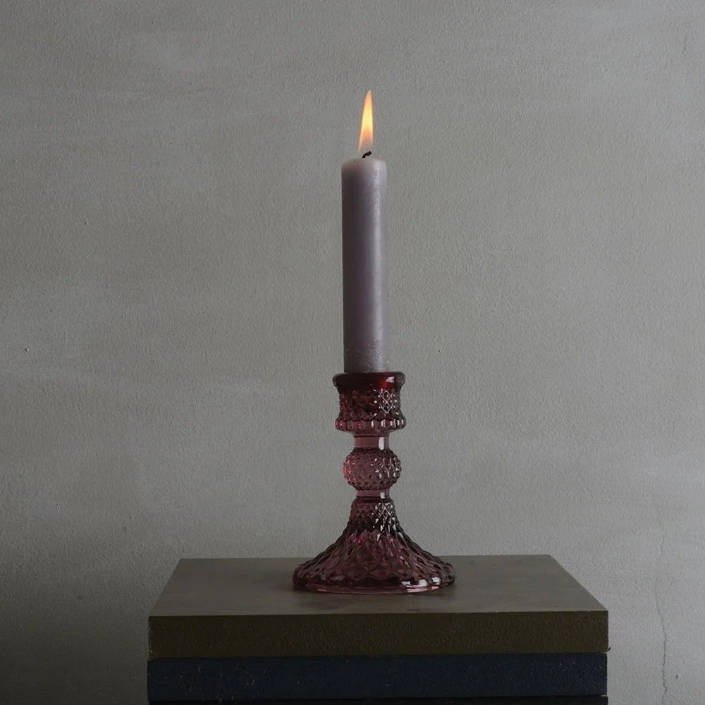 Harlequin Amethyst Candlestick - B9421 - Uneeka