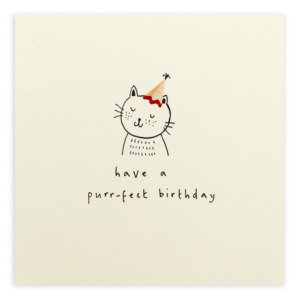 Have A Purr - fect Birthday Pencil Shaving Card - PSC - BPF - Uneeka