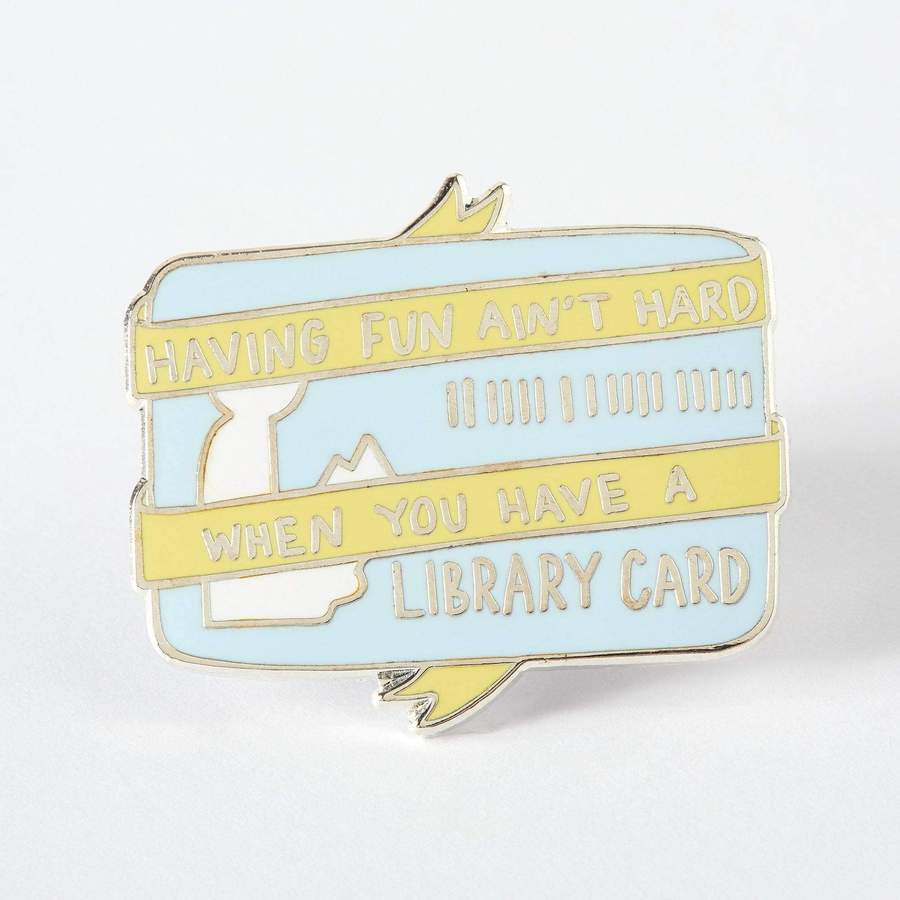 Having Fun, Library Card Enamel Pin - EP230 - Uneeka