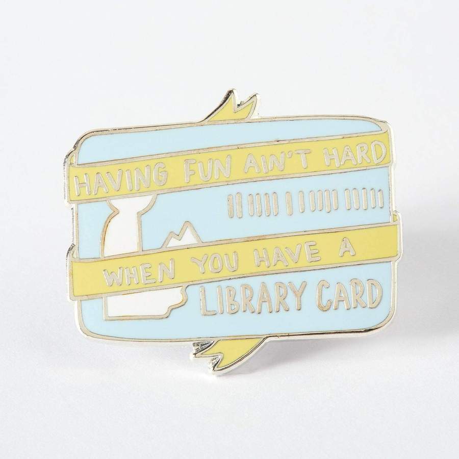 Having Fun, Library Card Enamel Pin - EP230 - Uneeka