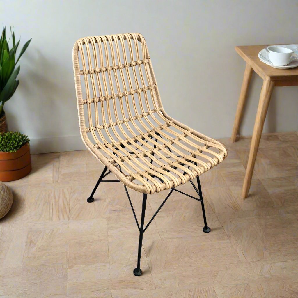 Hayley Rattan Dining Chair - HADLCHA - Uneeka