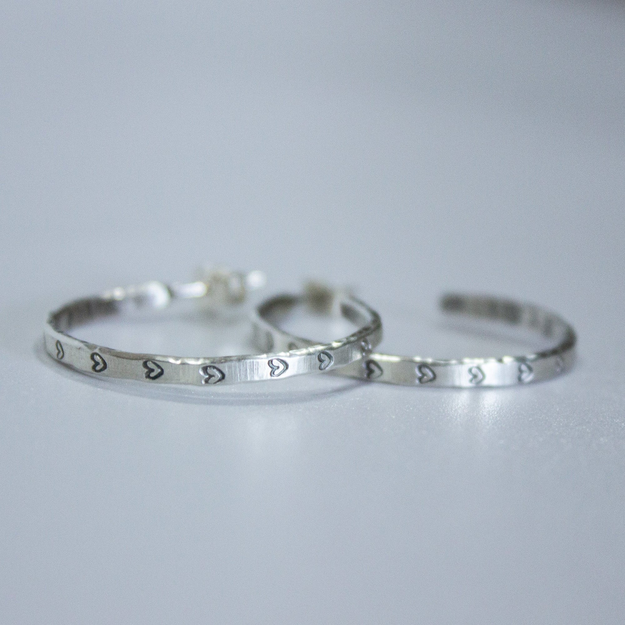 Heart Stamped C Shape Hoop Stud Earrings - Uneeka