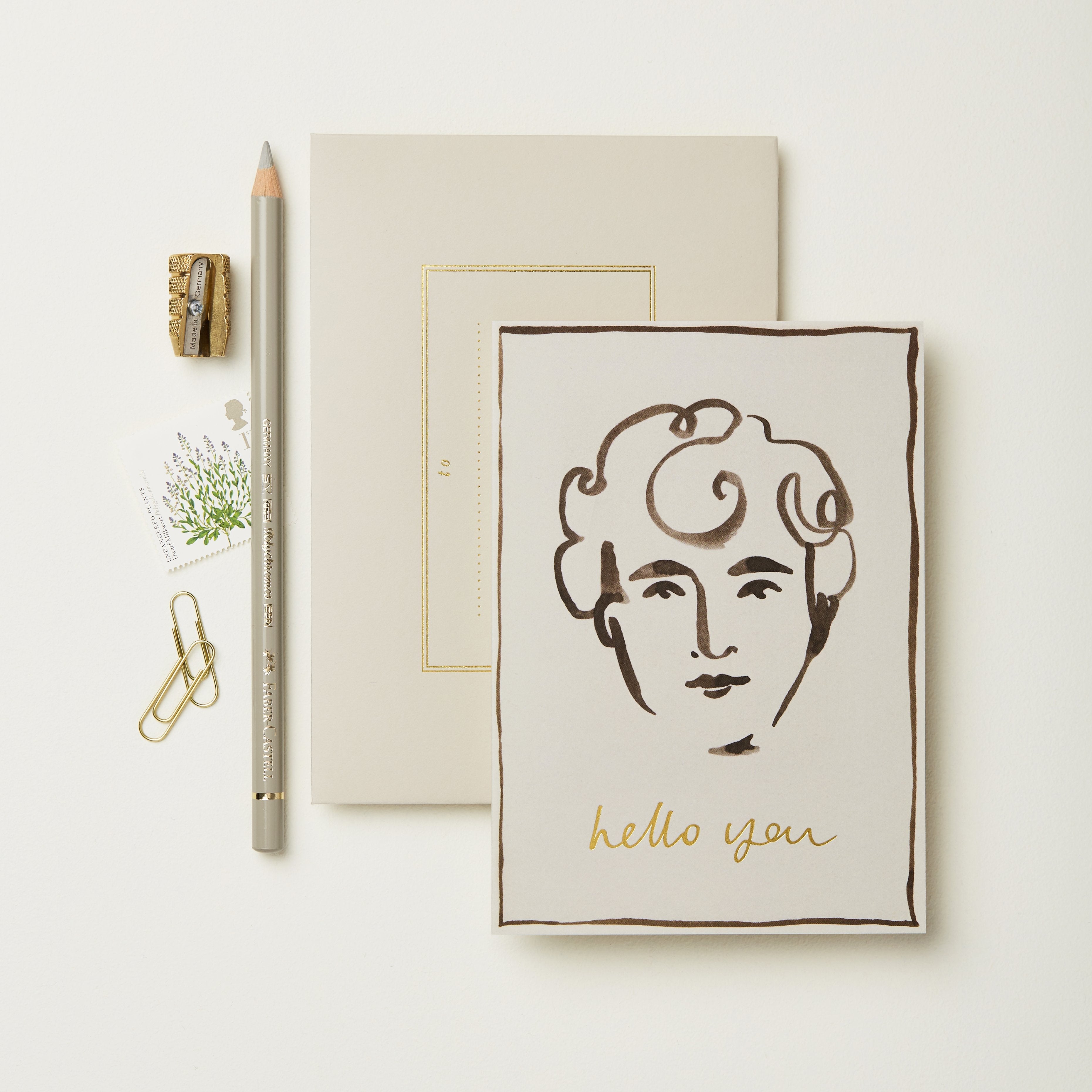 Hello You Portrait Greetings Card - WAN2016 - Uneeka