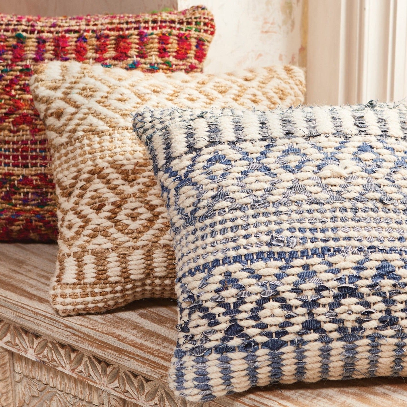 Hemp Recycled Silk Cushion - CC309 - Uneeka