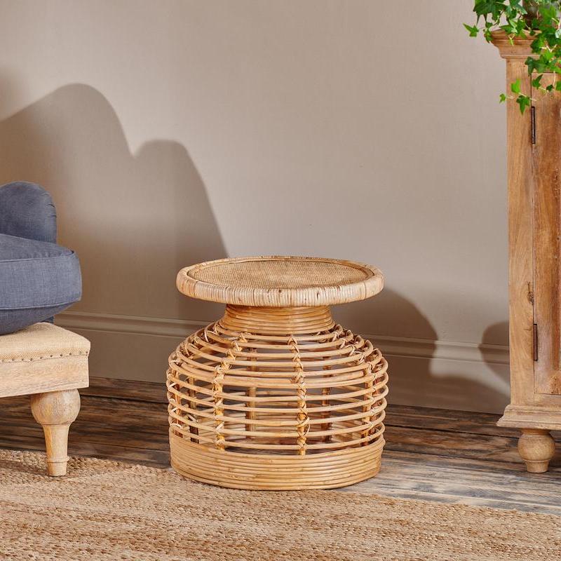 Hoian Natural Rattan Side Table - HT0401 - Uneeka