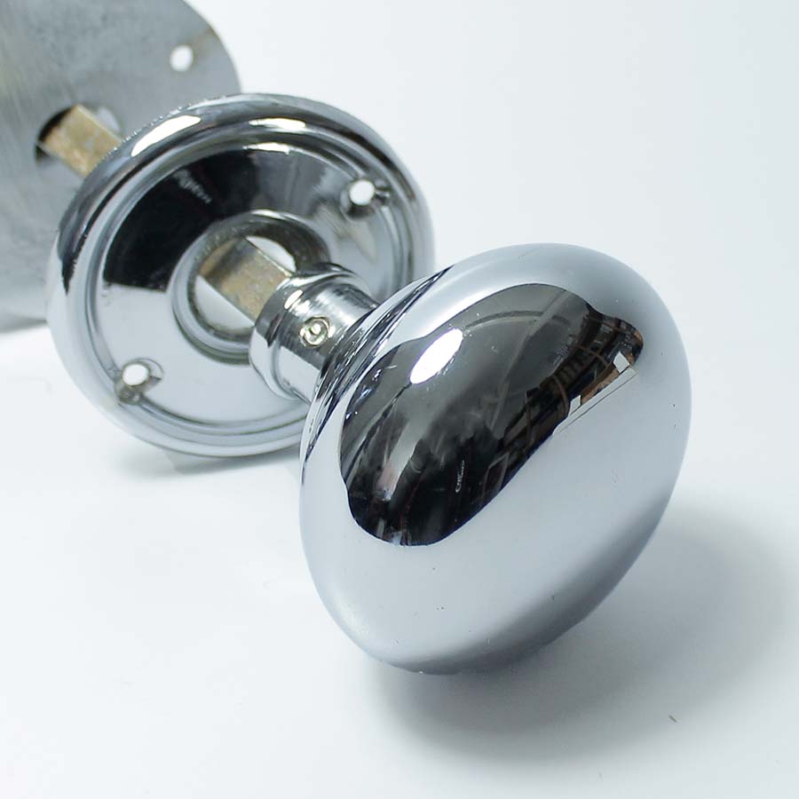 Hollow Chrome Cottage Door Knob - 49.086.CPB.55 - Uneeka