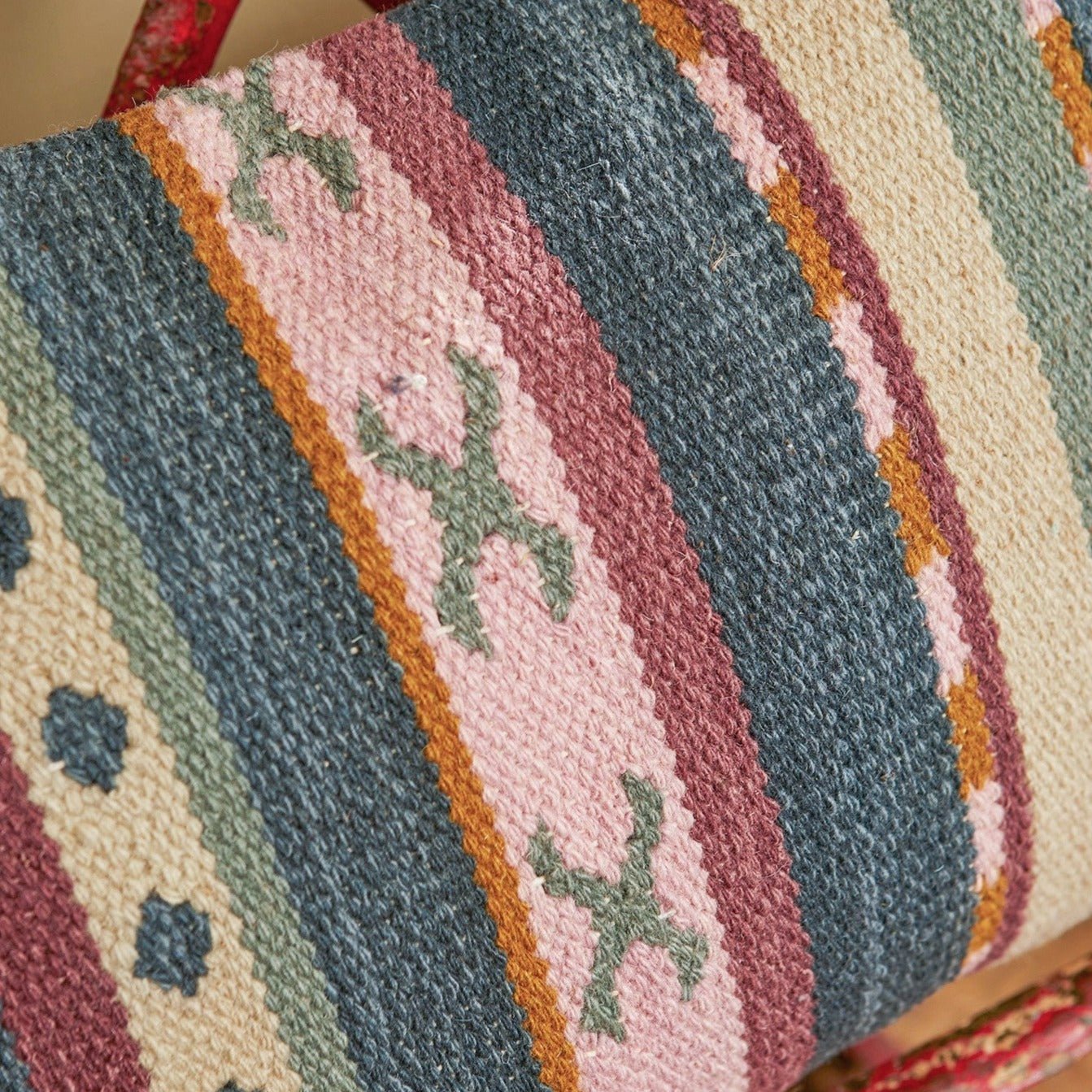 Ikaria Hand Woven Wool & Cotton Kilim Cushion - CC526 - Uneeka