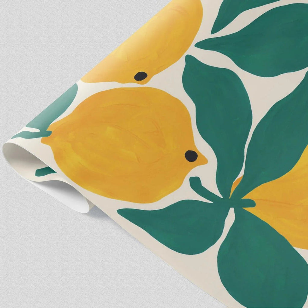 Illustrated Lemons Gift Wrap - LL - GW - 31 - Uneeka