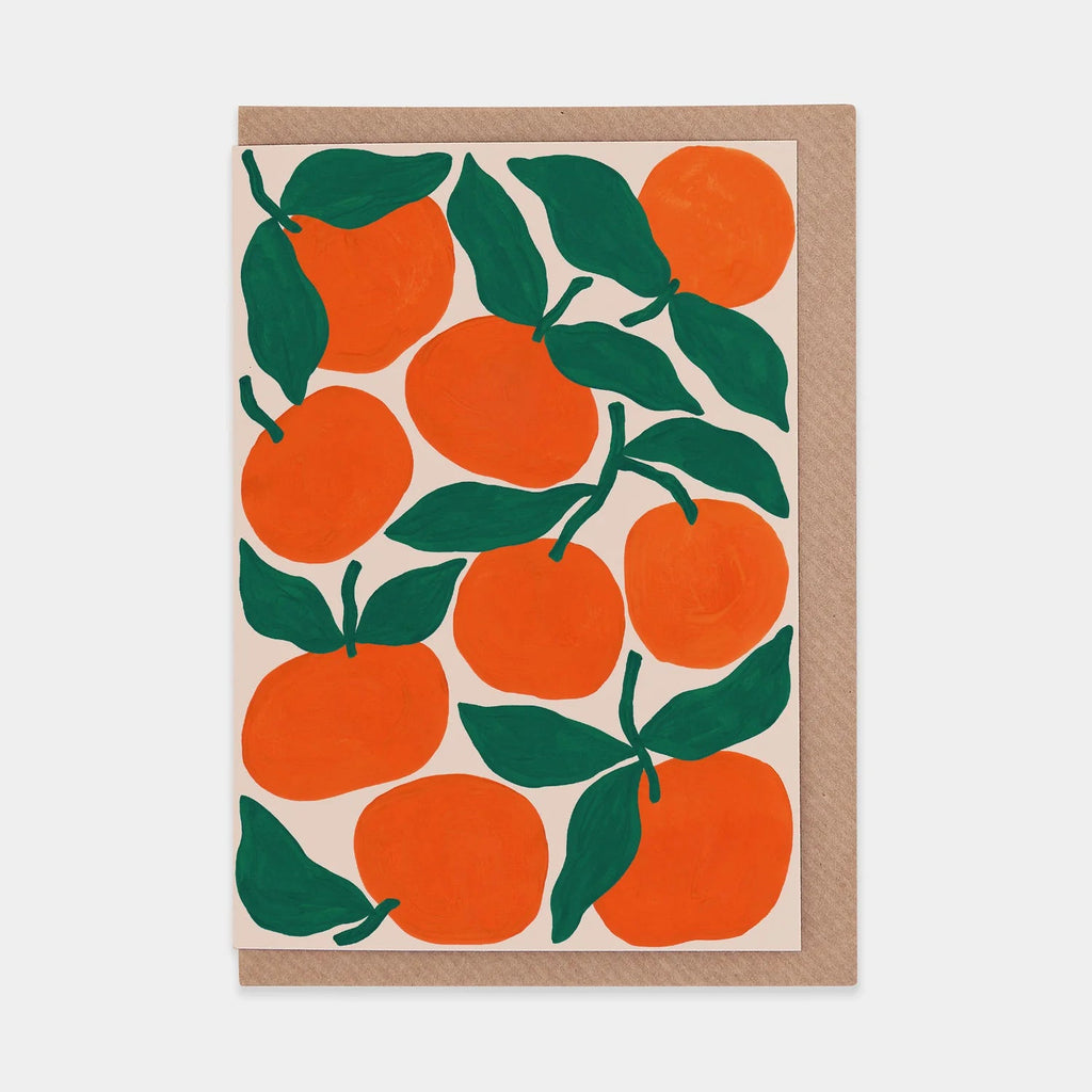 Illustrated Tangerines Greetings Art Card - LL - 22 - Uneeka