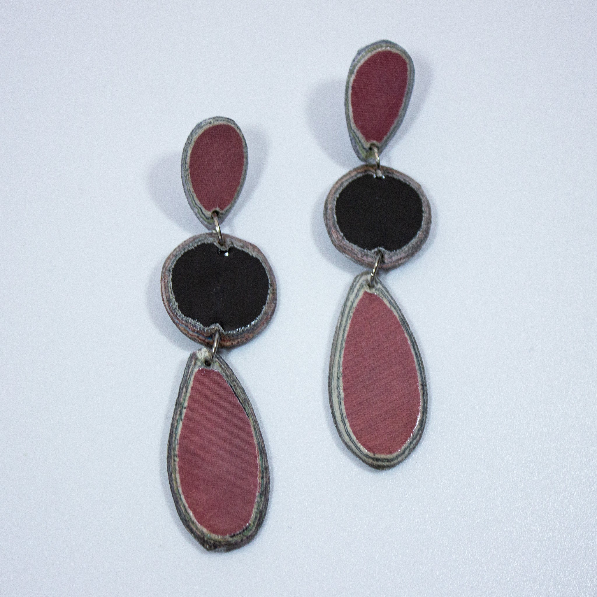 Imvula Paper Teardrop Earrings - IVE - rose - Uneeka