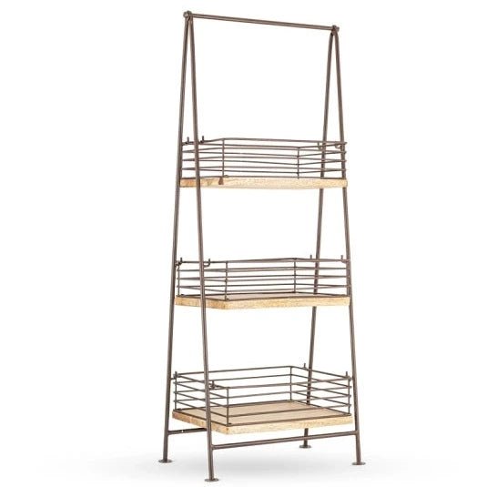 Indore Mango Wood & Iron Storage Caddy - IC0801 - Uneeka