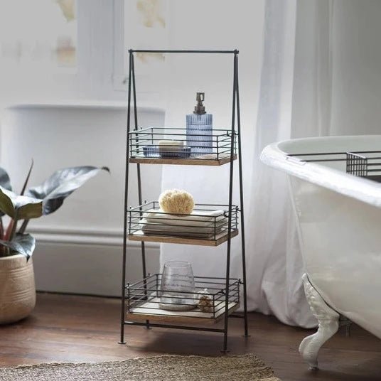 Indore Mango Wood & Iron Storage Caddy - IC0801 - Uneeka