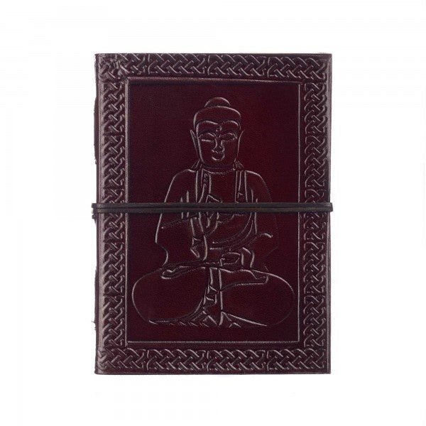 Indra Sitting Buddha Leather Journal - ILNBSB - BR - Uneeka