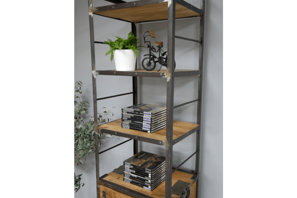 Industrial Tall Bookcase - 6343 - Uneeka