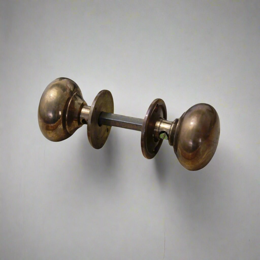 Interior Hollow Antique Brass Cottage Door Knob Set - 49.086.AB.55 - Uneeka