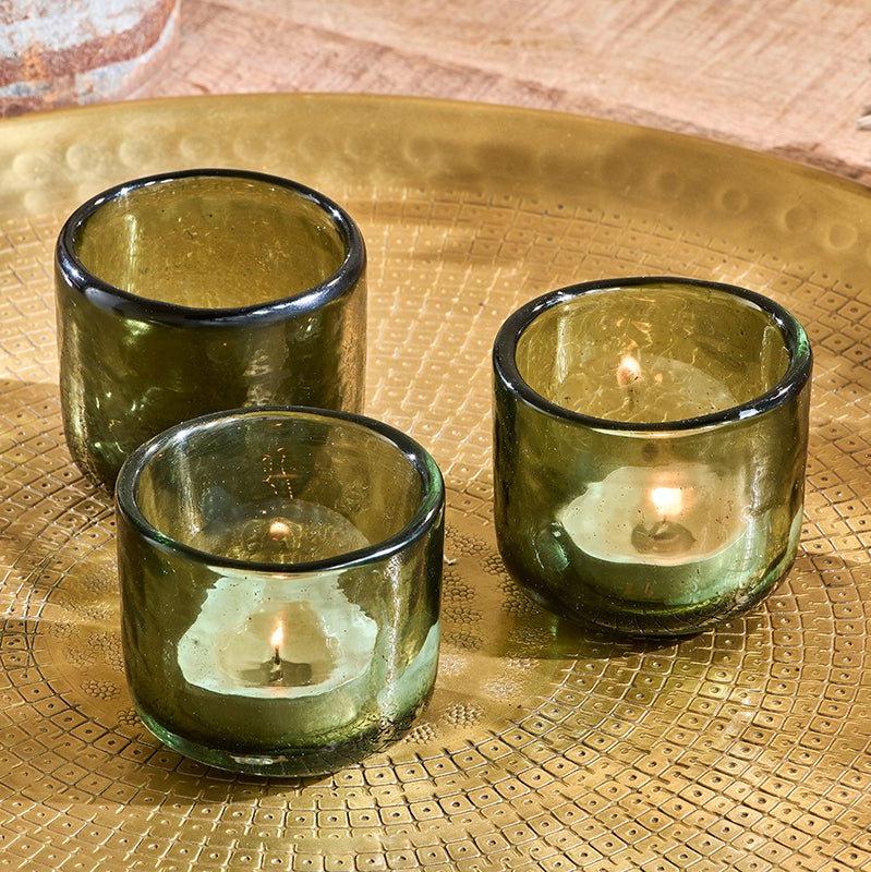 Irda Glass Small Tealight Holder - IT1201 - Uneeka