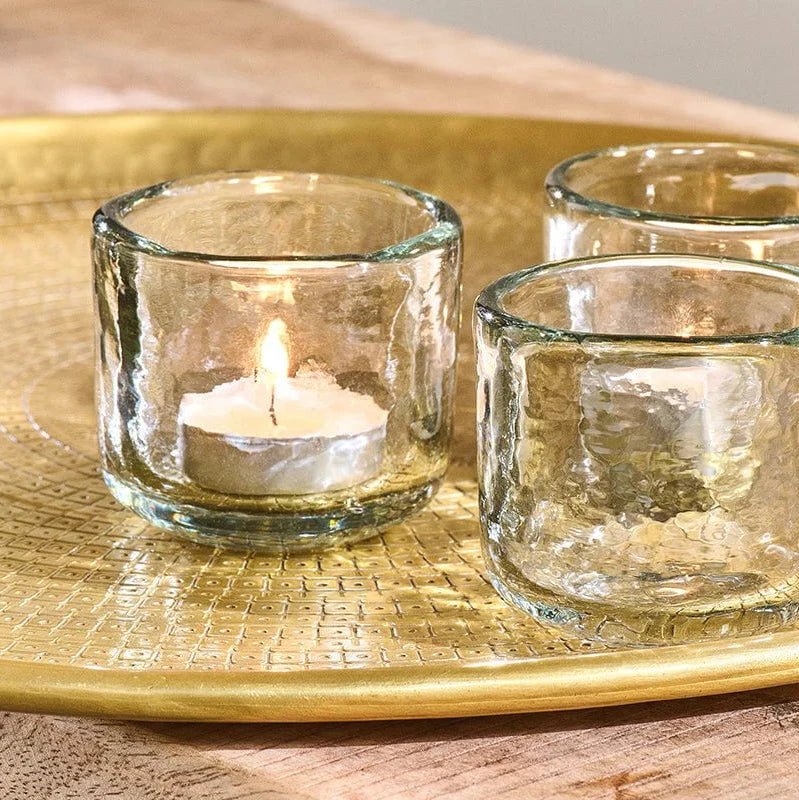 Irda Glass Small Tealight Holder - IT1801 - Uneeka