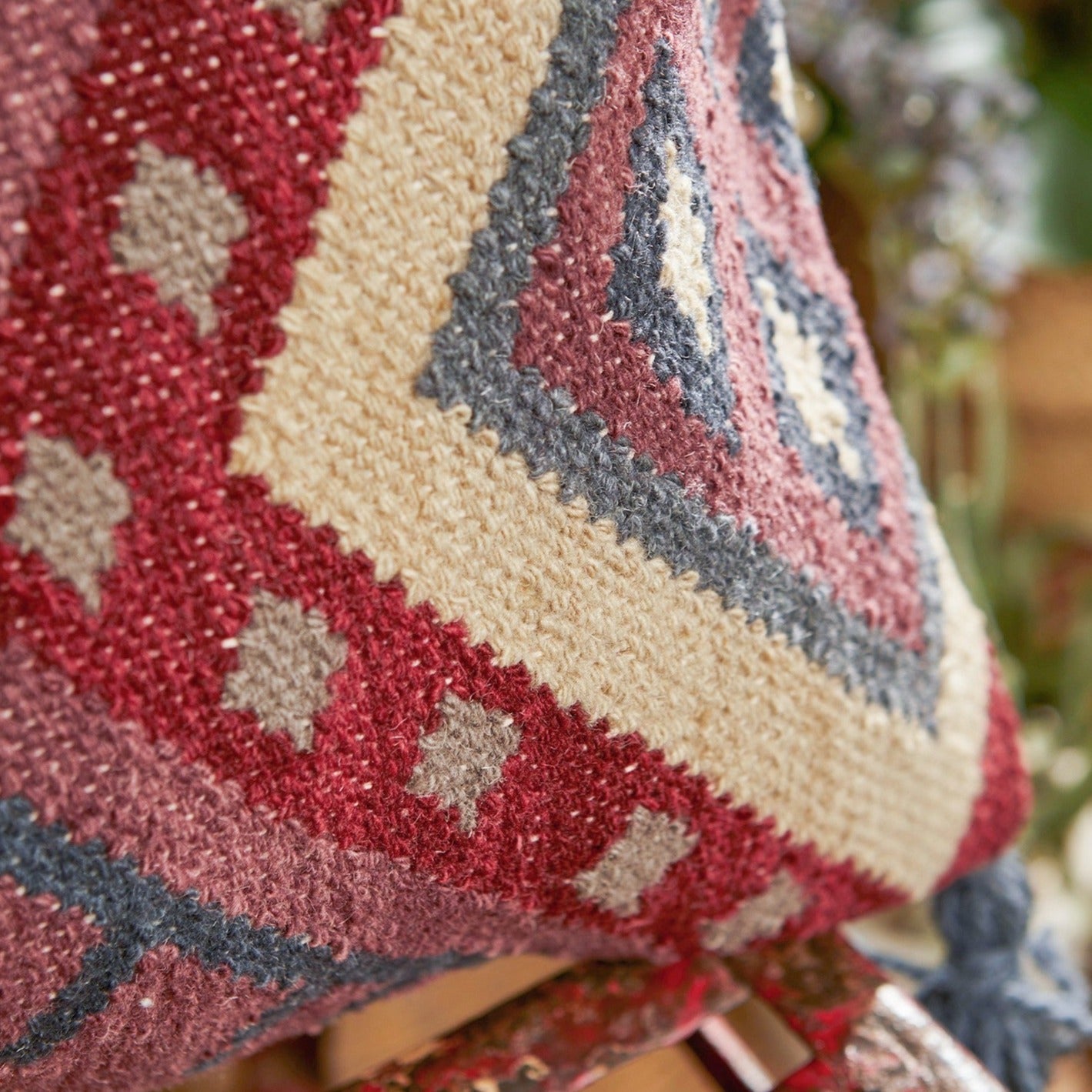 Izmir Hand Woven Wool & Cotton Kilim Cushion - CC525 - Uneeka