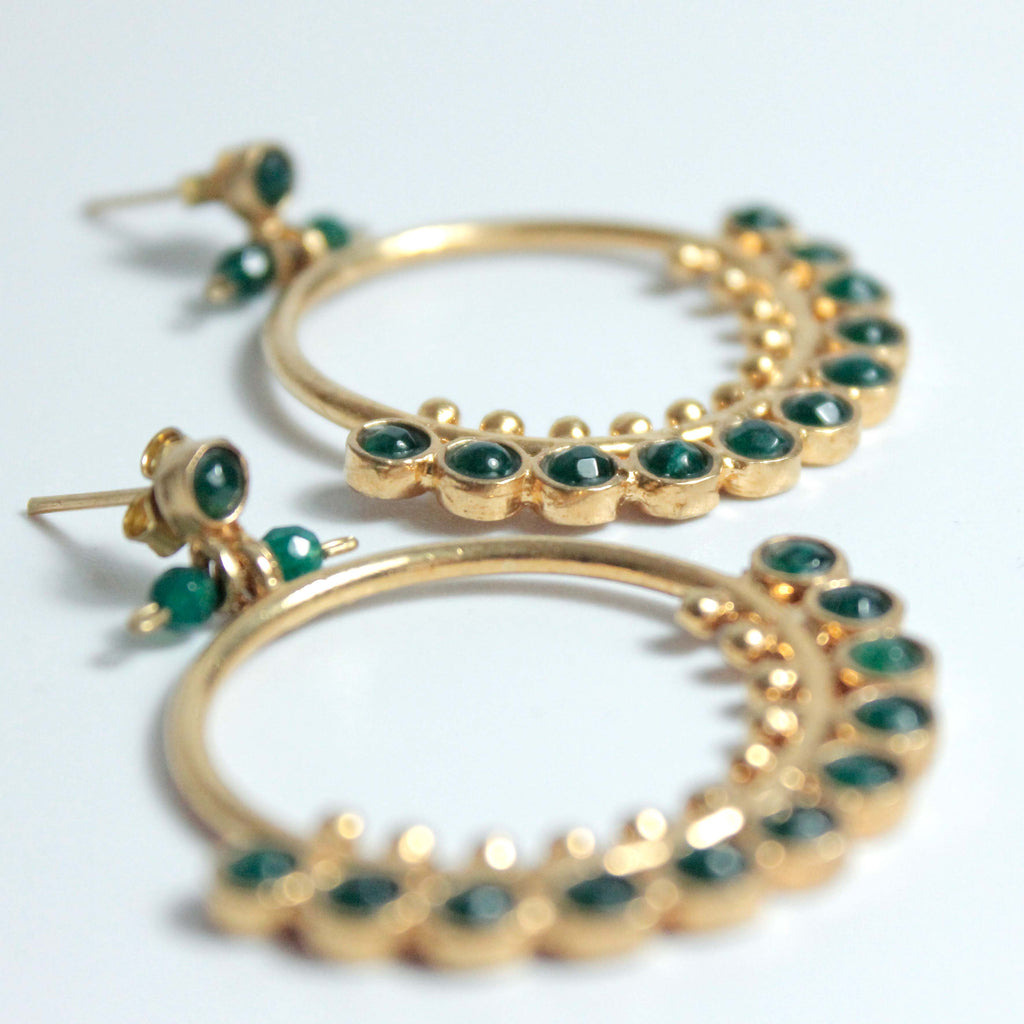 Jade Chance Beaded Hoop Earrings* - KAGN4 - Uneeka