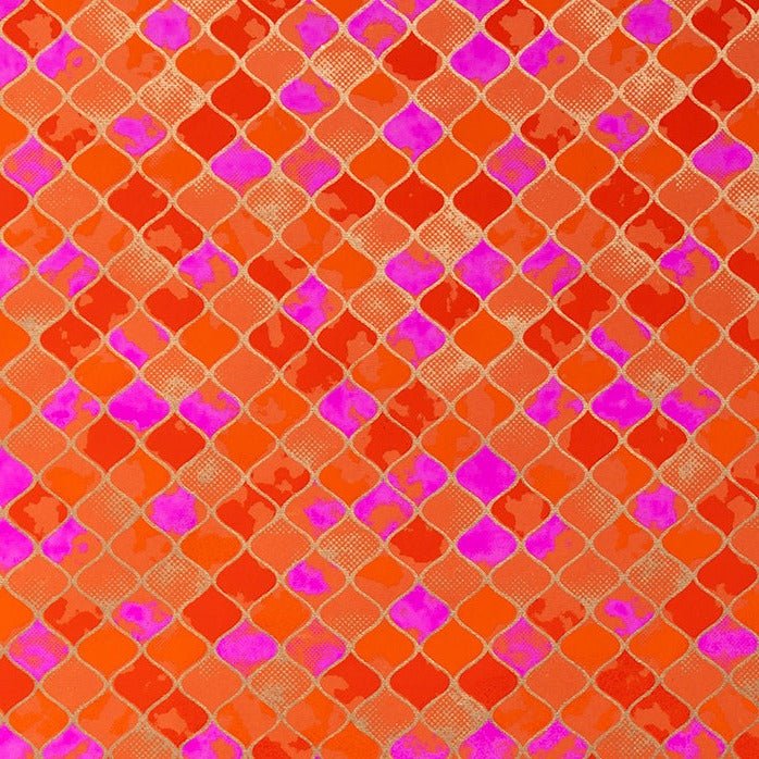 Jali Gift Wrap - GW4030 - ORANGE - Uneeka