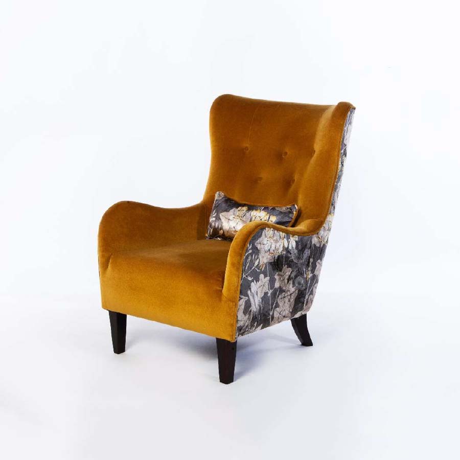 James Upholstered Fabric Armchair - Made To Order - J Brown Chamonix - 293 Linen - JAMES - Uneeka