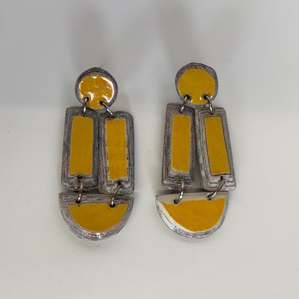 Josephine Layered Earrings* - JLE yellow - Uneeka