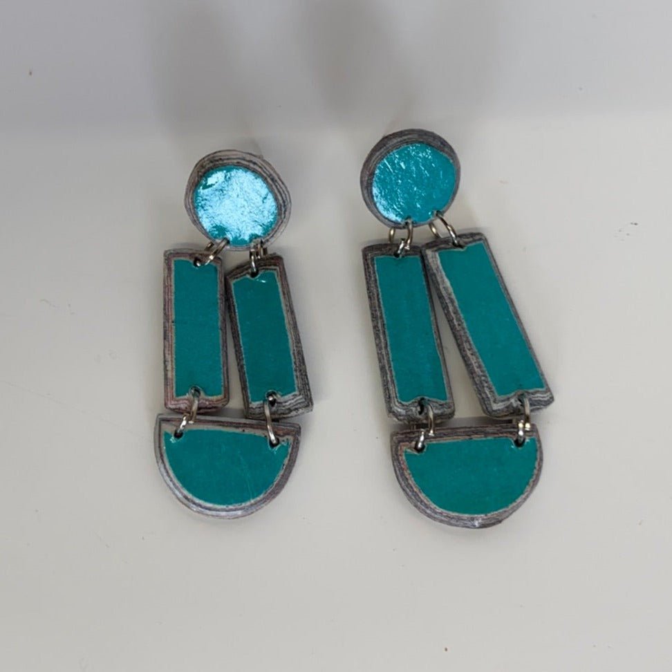 Josephine Layered Earrings* - JLE emerald - Uneeka