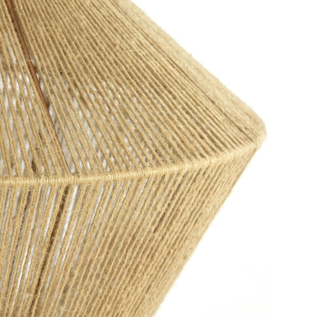 Jute Hexagonal Hanging Pendant Lamp - 2975876 - Uneeka