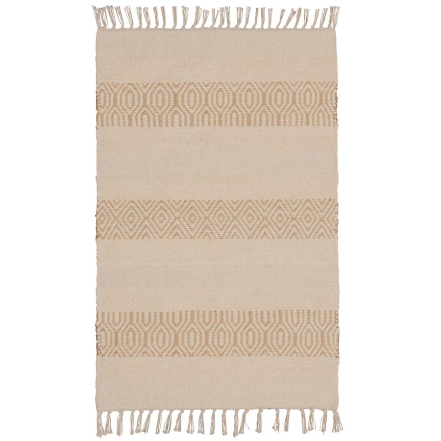 Kalindi Geometric Chenille & Jute Rug - R39523 - Uneeka