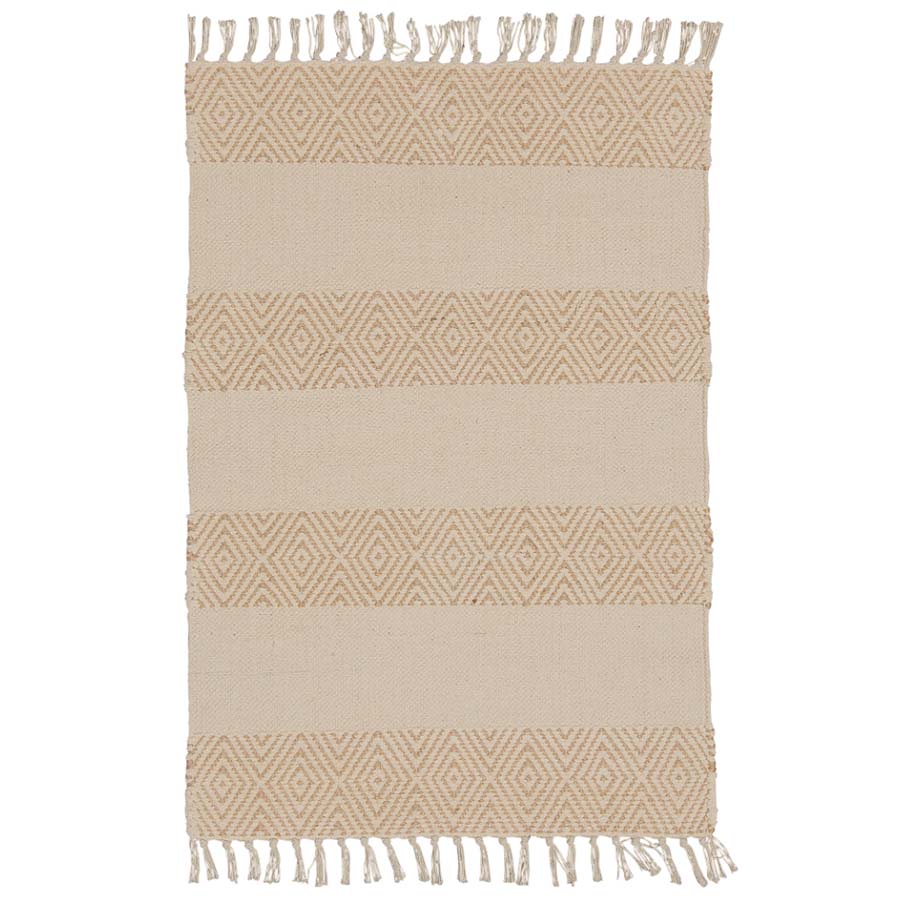 Kalindi Geometric Chenille & Jute Rug - R39623 - Uneeka