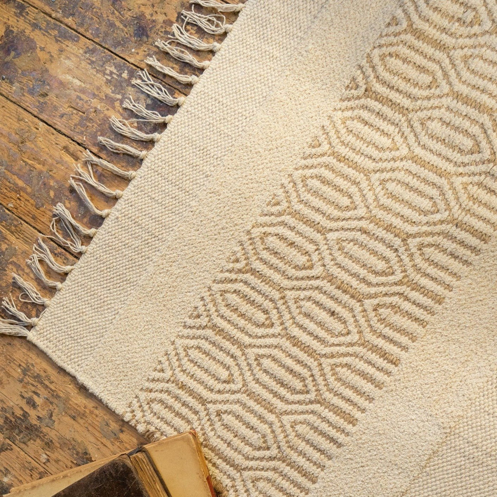 Kalindi Geometric Chenille & Jute Rug - R39623 - Uneeka