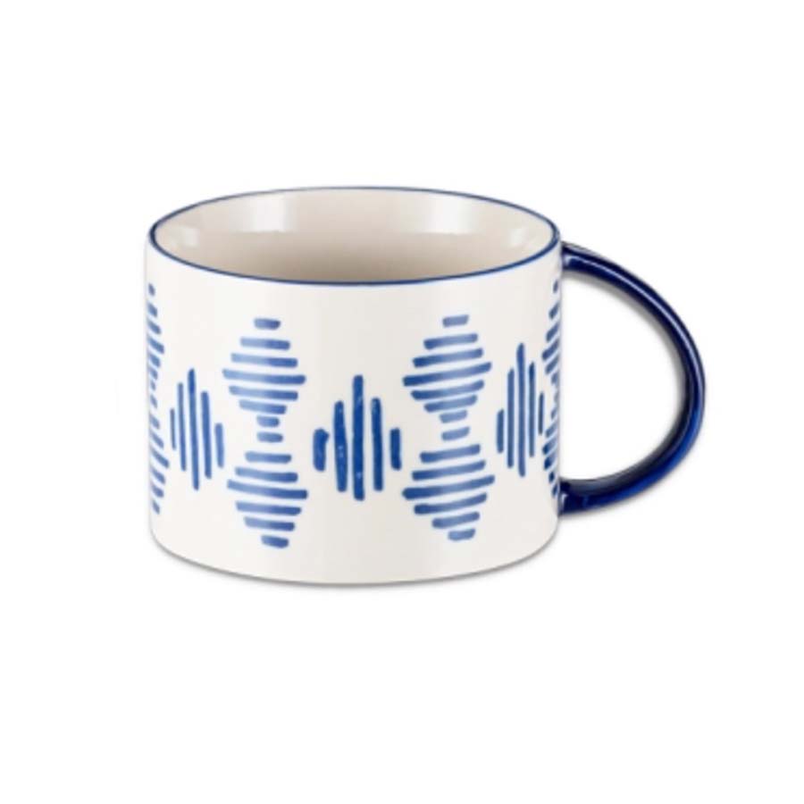 Karissa Blue Pattern Ceramic Mug* - KM1101 - STYLE B - Uneeka