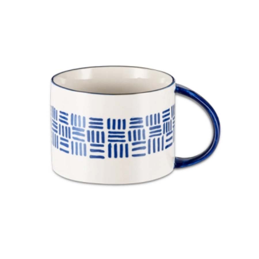 Karissa Blue Pattern Ceramic Mug* - KM1101 - STYLE A - Uneeka