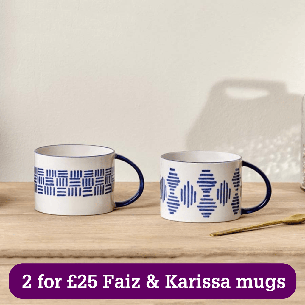 Karissa Blue Pattern Ceramic Mug* - KM1101 - STYLE B - Uneeka