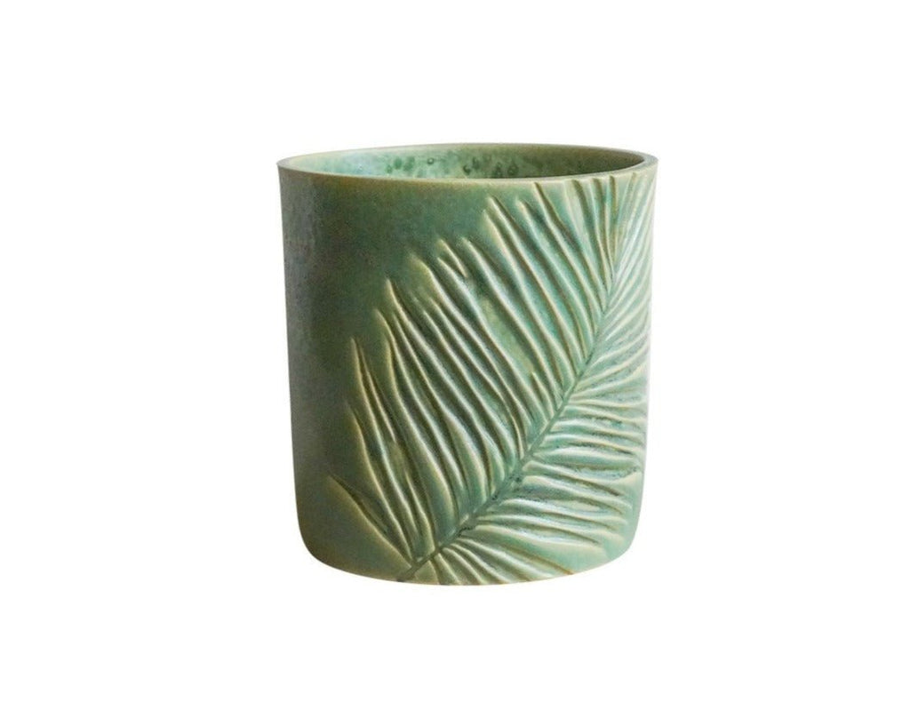 Kew Stoneware Sago Palm Planter in Olive - KBRSPO13 - Uneeka