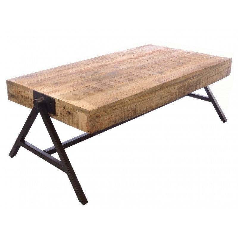 Kingdom Coffee Table Mango Wood & Steel - OLD02 - Uneeka