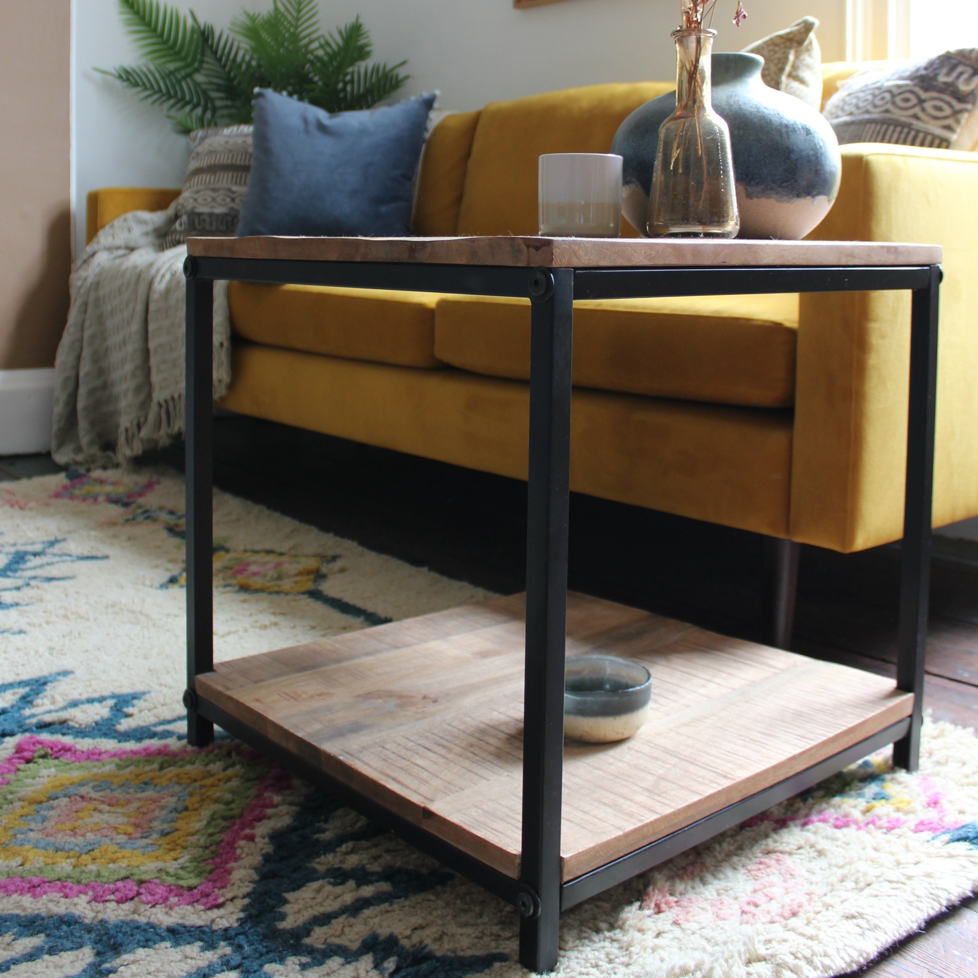 Kingdom Mango Wood Side Table - OLD20 - Uneeka